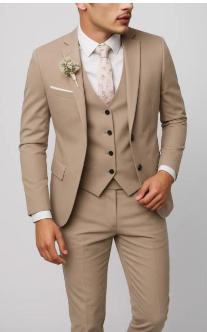 Two-Piece Single-Breasted Blazer Set for Men