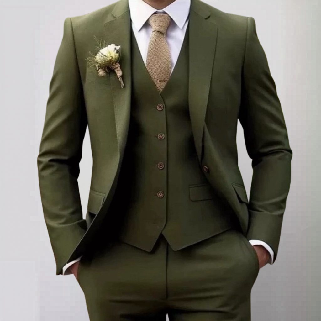 Two-Piece Single-Breasted Blazer Set for Men