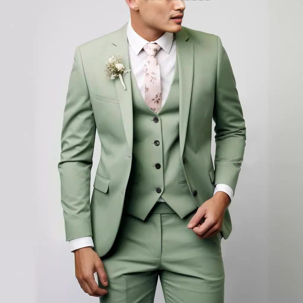 Two-Piece Single-Breasted Blazer Set for Men