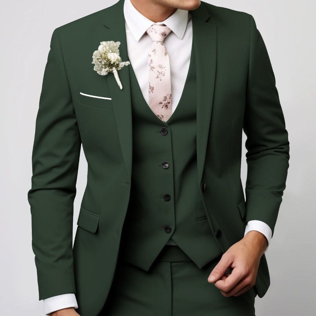 Two-Piece Single-Breasted Blazer Set for Men