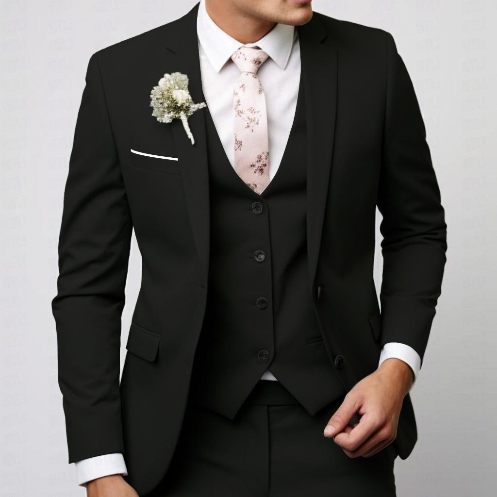 Two-Piece Single-Breasted Blazer Set for Men