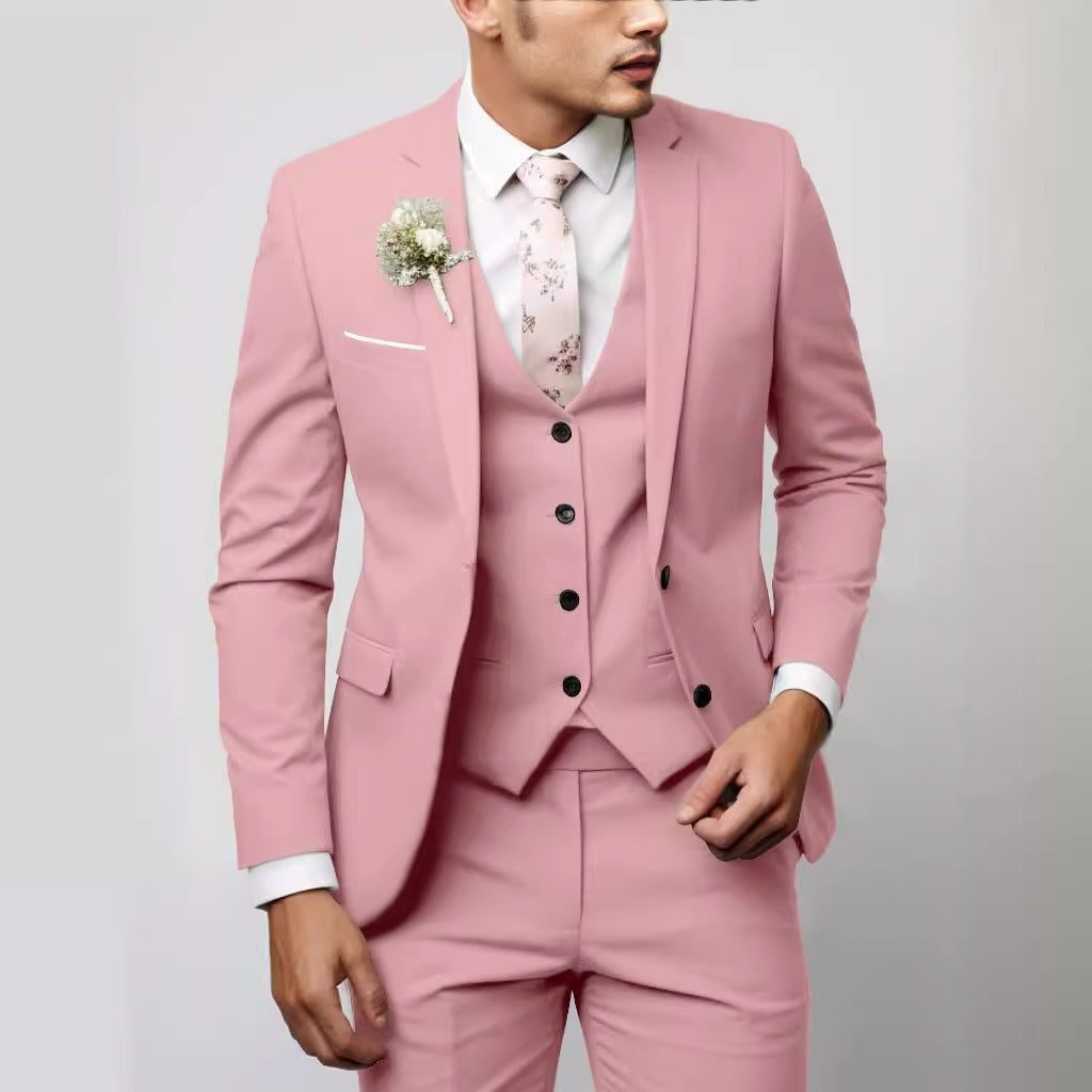Two-Piece Single-Breasted Blazer Set for Men