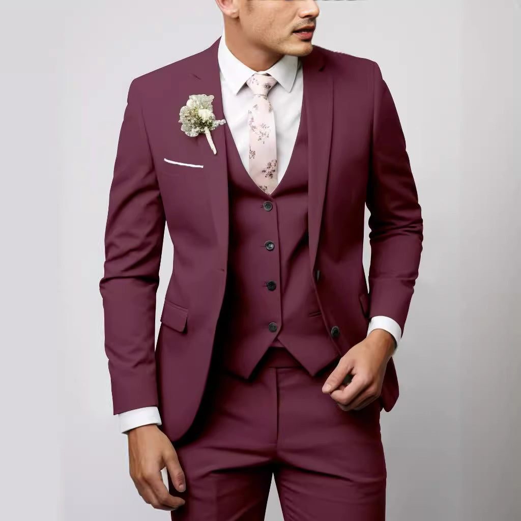 Two-Piece Single-Breasted Blazer Set for Men