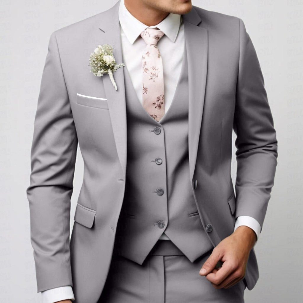 Two-Piece Single-Breasted Blazer Set for Men