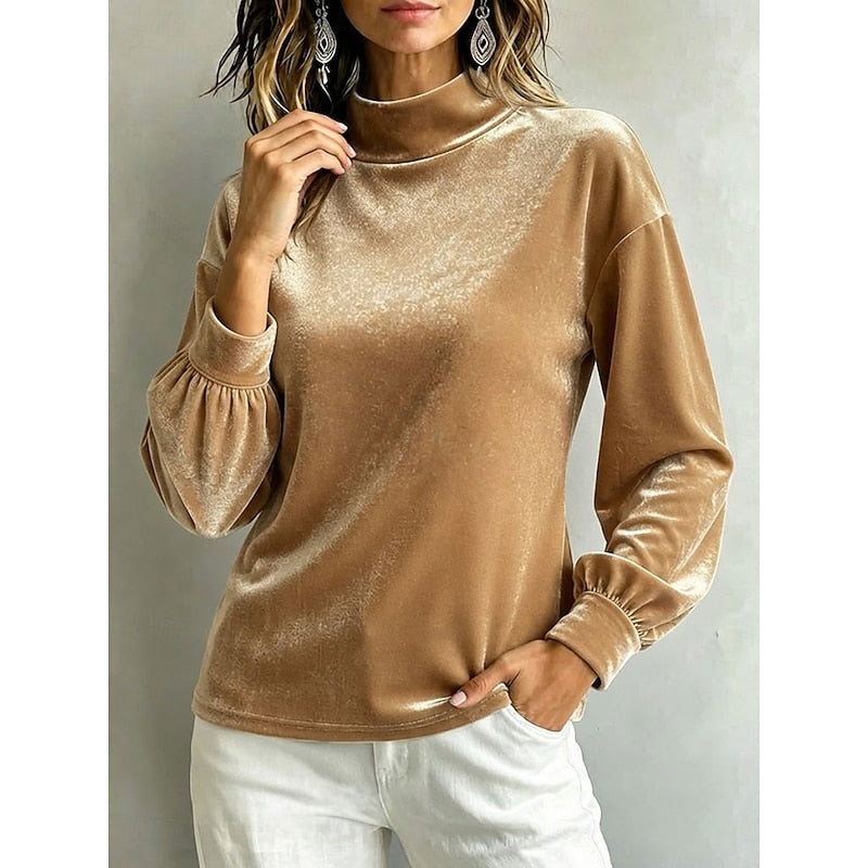 Clarice | Mock Neck Blouse
