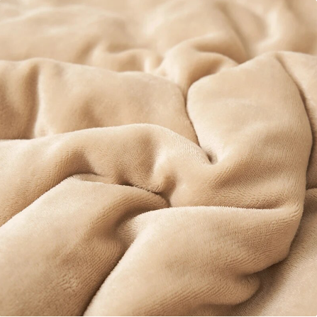 Sherpa Fleece Blanket Reversible Flannel Throw with Quilted Channel Stitching