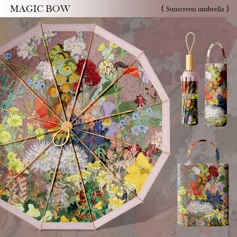 Umbrella | UV Protection & Hand-Painted Panda Design
