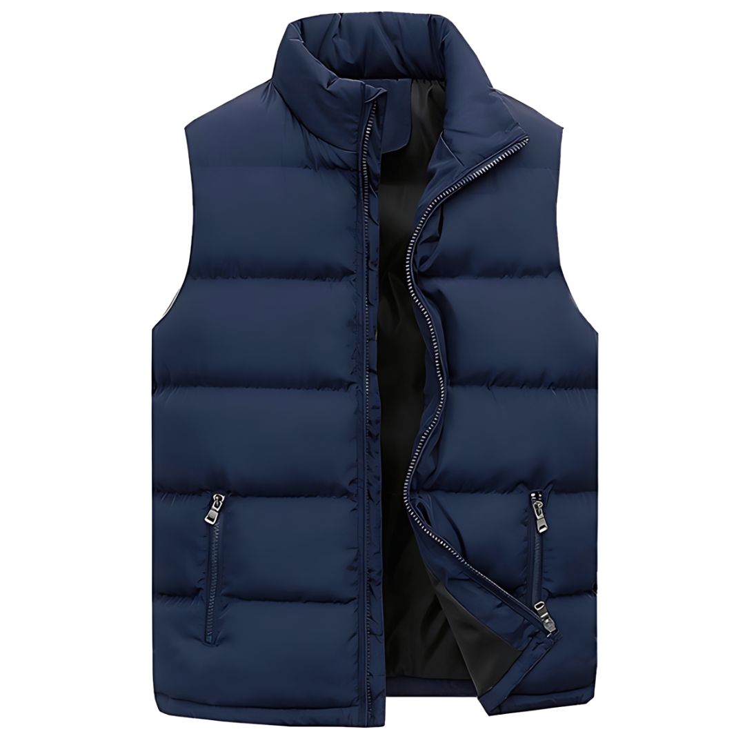 Byron | Men's Puffer Vest Stand Collar Zip Up