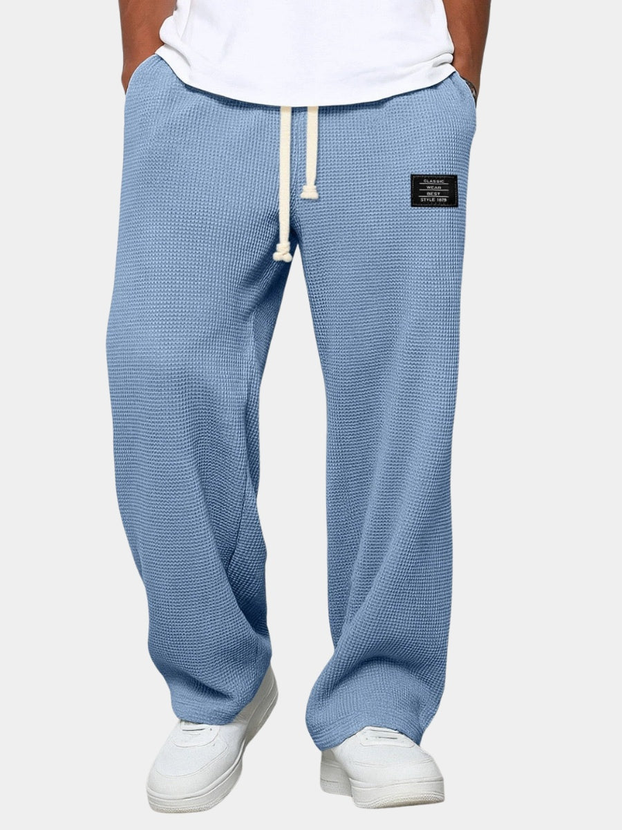 Micah | Men's Waffle Knit Sweatpants Relaxed Fit Drawstring