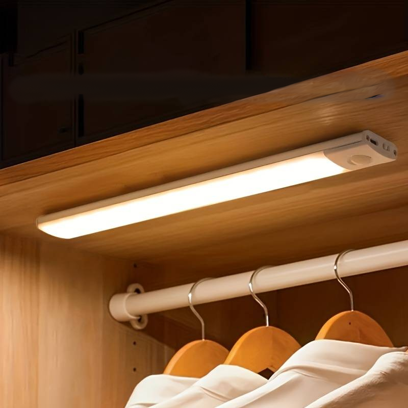 Under Cabinet Lights with Motion Sensor and Magnetic Mount Rechargeable LED Bar