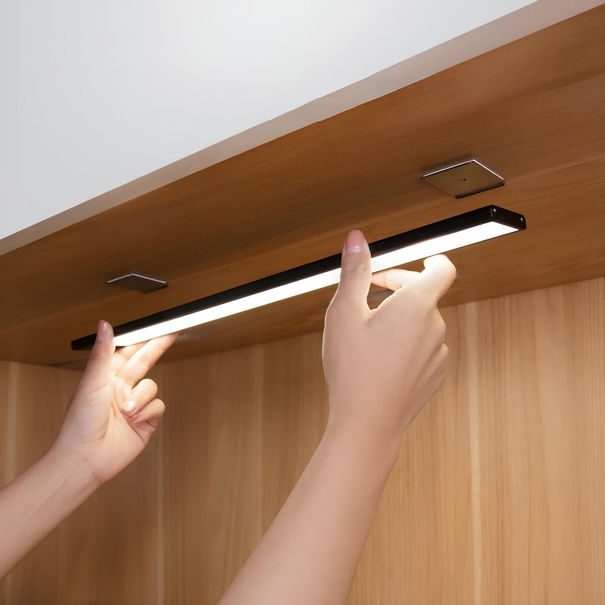 Under Cabinet Lights with Motion Sensor and Magnetic Mount Rechargeable LED Bar