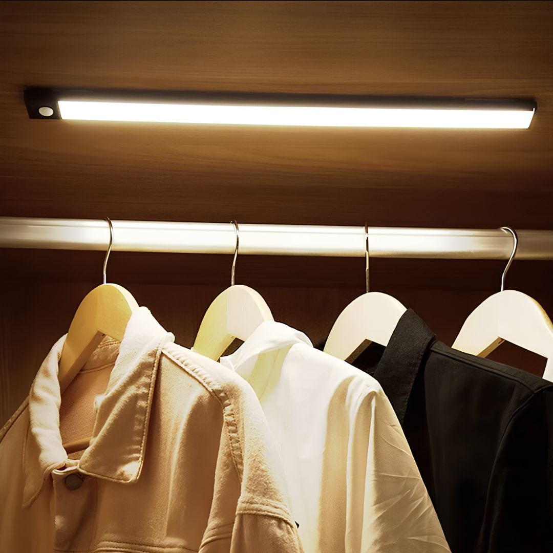 Under Cabinet Lights with Motion Sensor and Magnetic Mount Rechargeable LED Bar