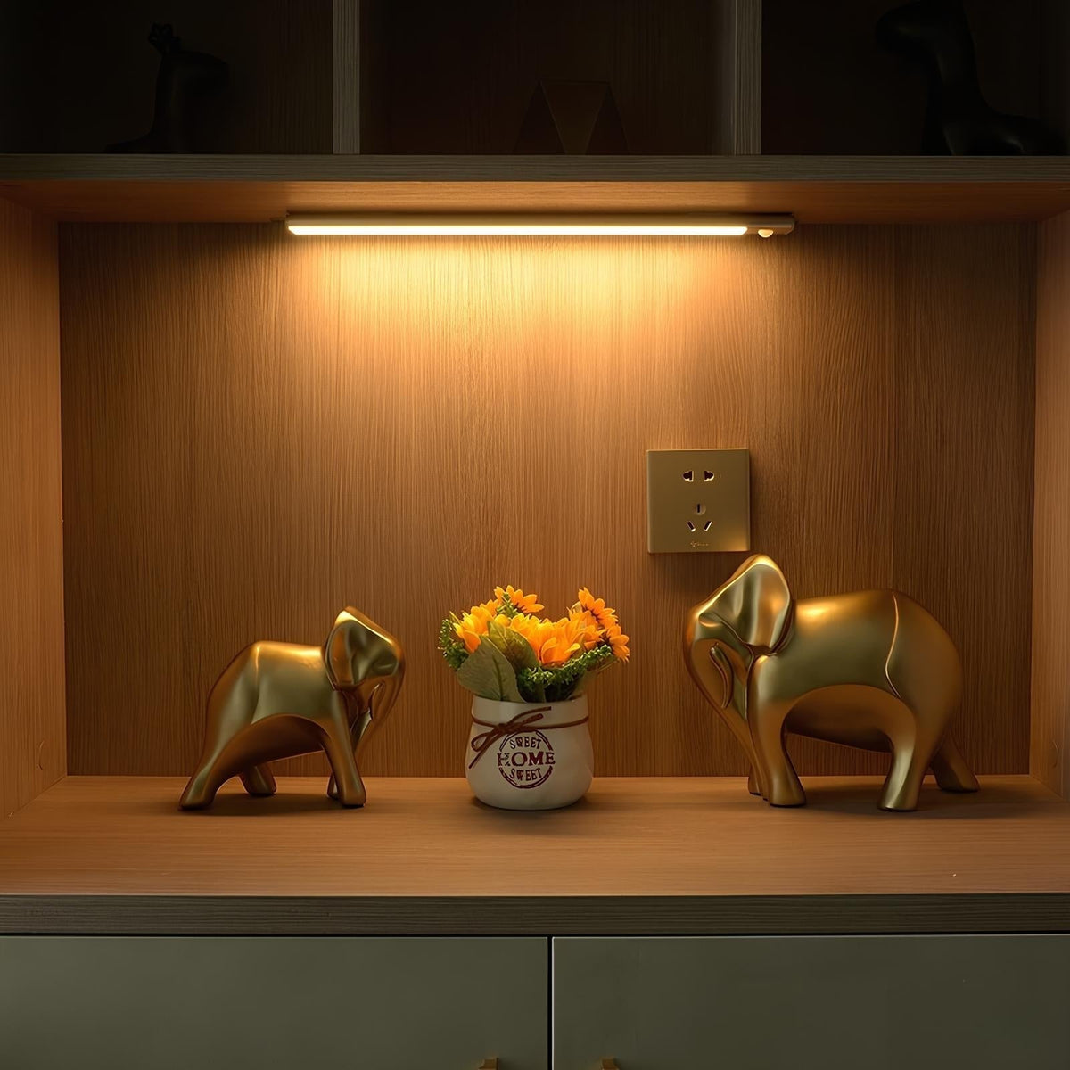 Under Cabinet Lights with Motion Sensor and Magnetic Mount Rechargeable LED Bar