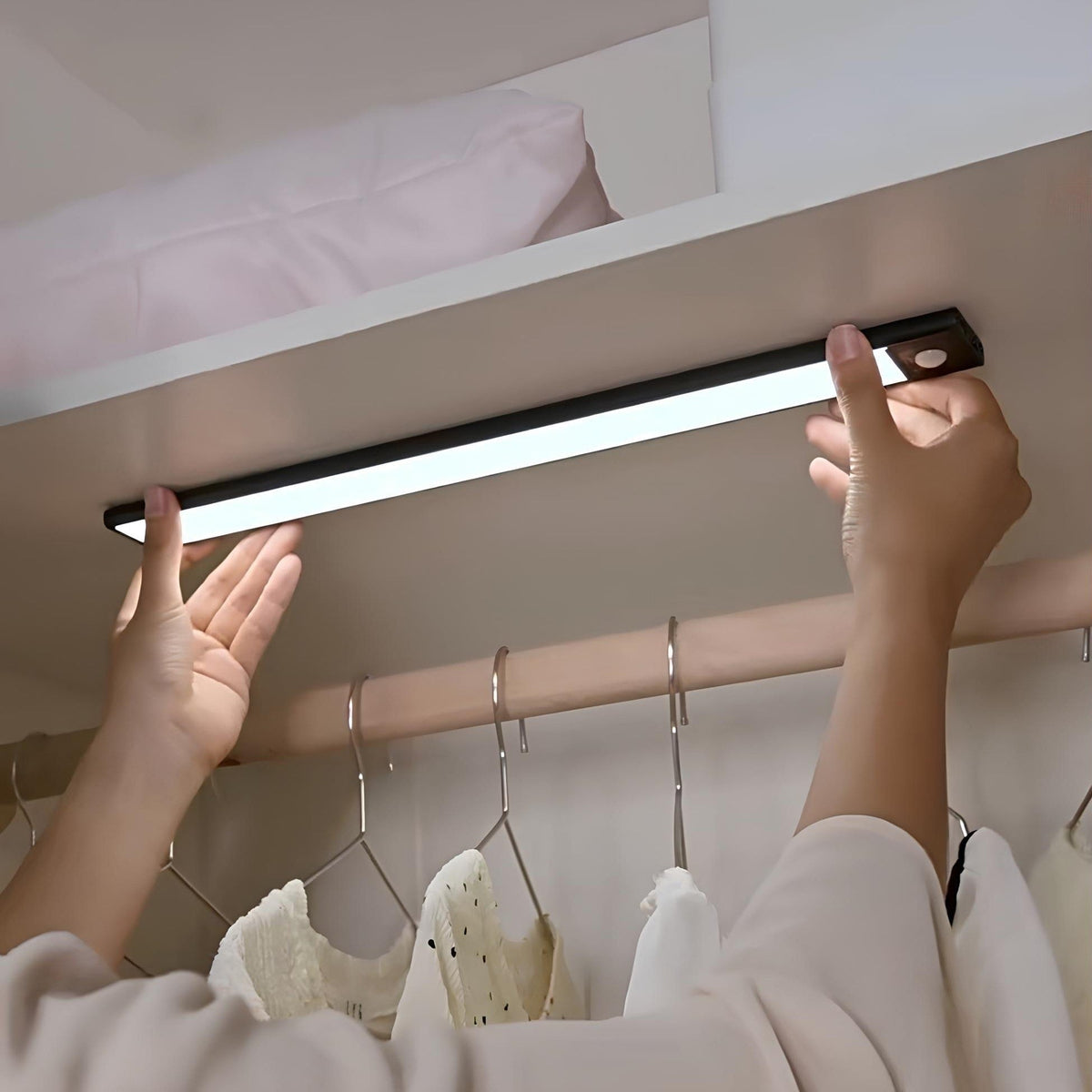 Under Cabinet Lights with Motion Sensor and Magnetic Mount Rechargeable LED Bar