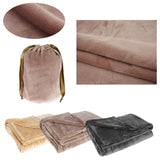 USB Heated Blanket with Plush Fleece Energy Efficient Electric with Storage Bag