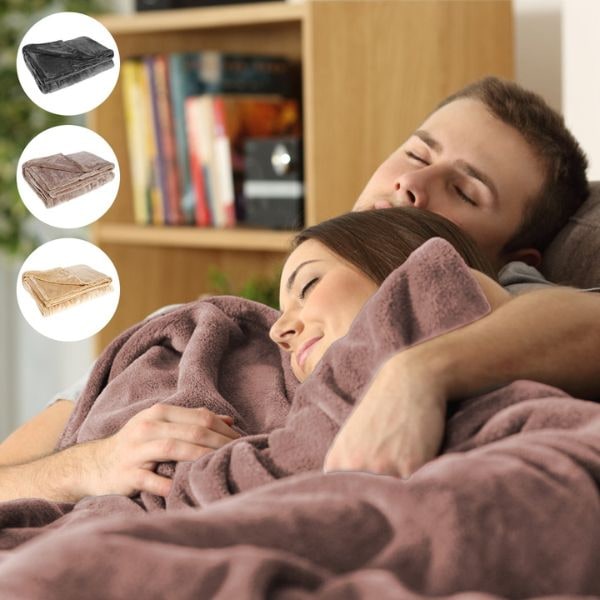 USB Heated Blanket with Plush Fleece Energy Efficient Electric with Storage Bag