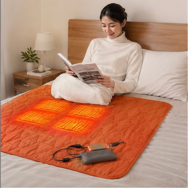 USB Powered Heated Camping Sleeping Pad with Adjustable Temperature and Multiple Heating Zones