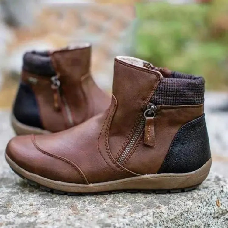 Kayla | Women's Winter Ankle Boots Side Zipper Comfort Sole