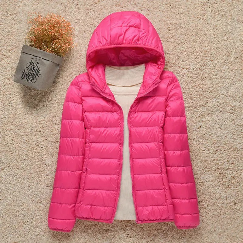 Women's Lightweight Packable Down Jacket with Hood