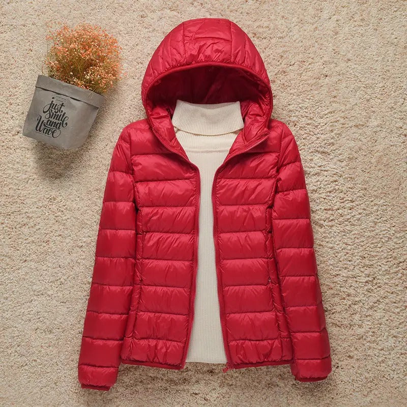 Women's Lightweight Packable Down Jacket with Hood