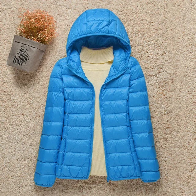 Women's Lightweight Packable Down Jacket with Hood