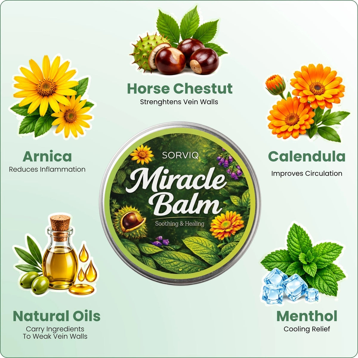 Varicose Vein with Horse Chestnut Arnica Calendula Balm