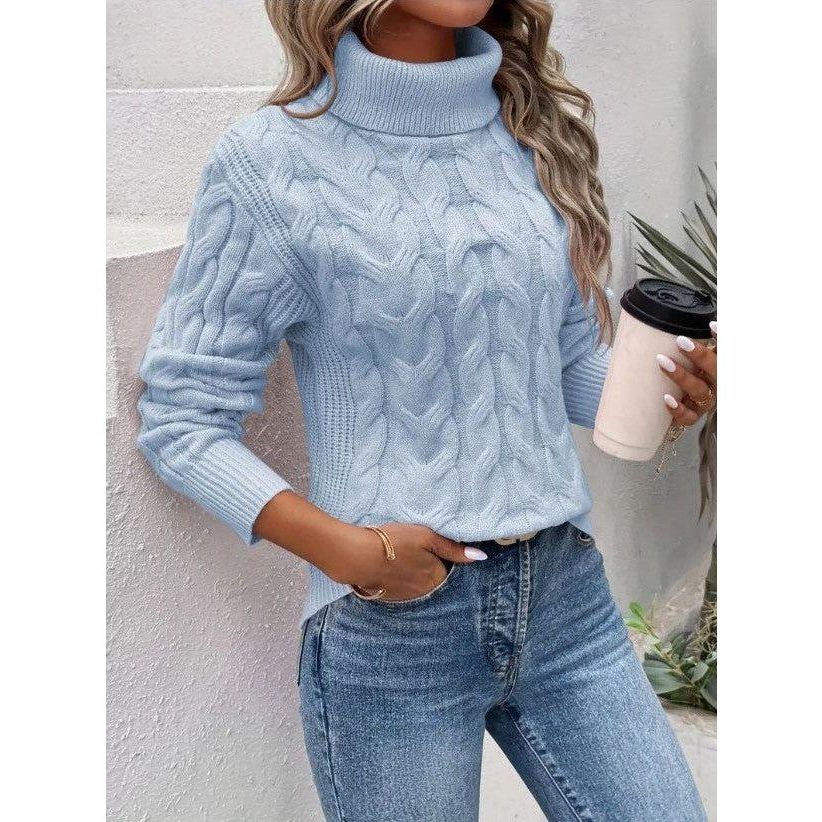 Veradis | Women's Cable Knit Turtleneck Sweater