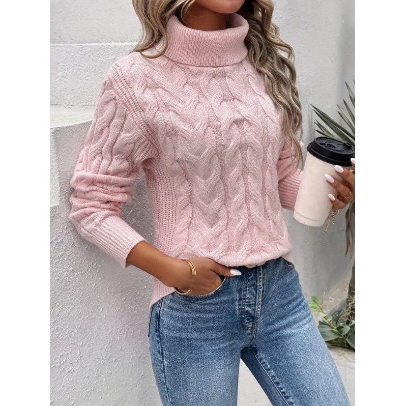 Veradis | Women's Cable Knit Turtleneck Sweater
