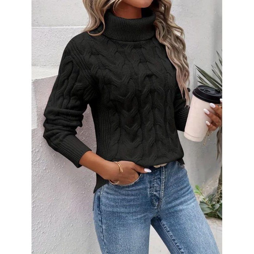 Veradis | Women's Cable Knit Turtleneck Sweater