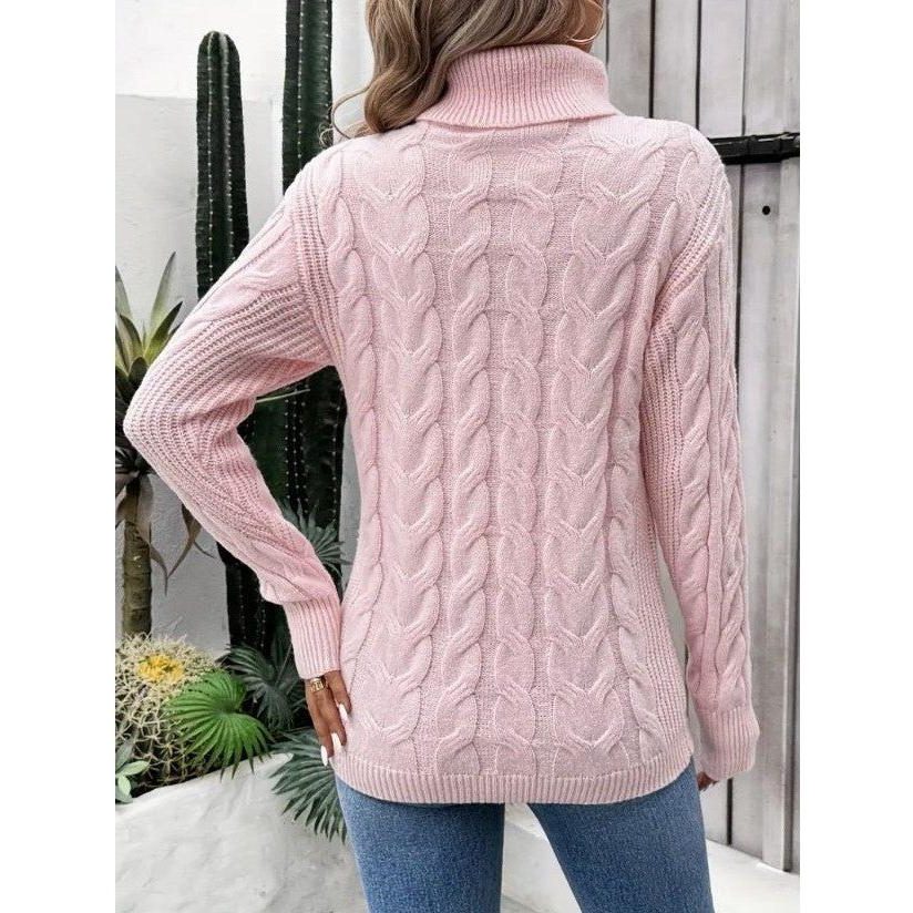 Veradis | Women's Cable Knit Turtleneck Sweater