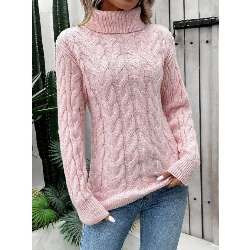 Veradis | Women's Cable Knit Turtleneck Sweater