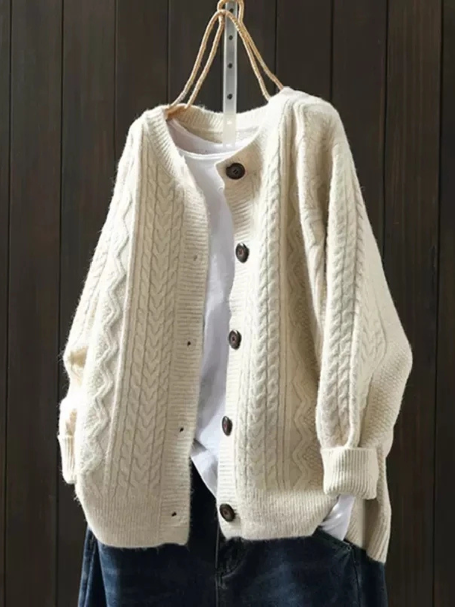 Petra | Oversized Cable Knit Cardigan
