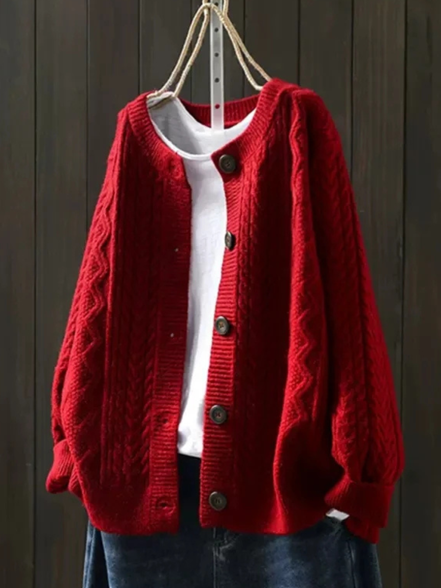 Petra | Oversized Cable Knit Cardigan