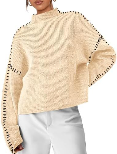 Eileen | Oversized Mock Neck Black Sweater