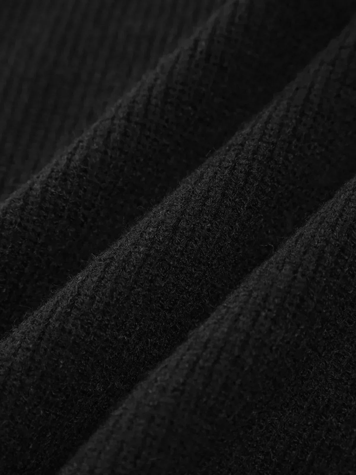 Eileen | Oversized Mock Neck Black Sweater