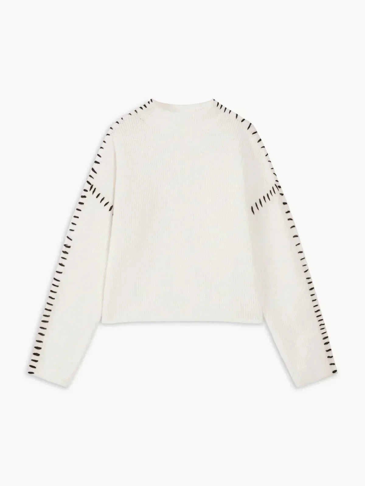Eileen | Oversized Mock Neck Black Sweater