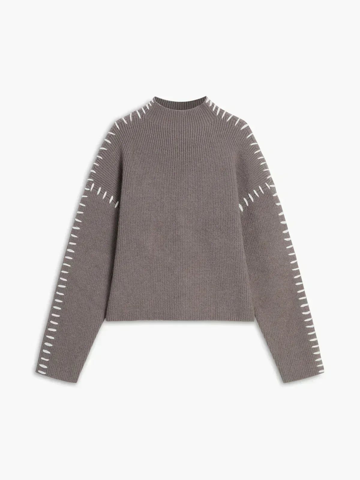 Eileen | Oversized Mock Neck Black Sweater
