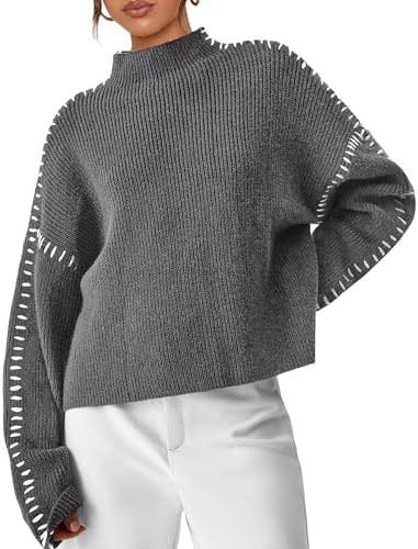 Eileen | Oversized Mock Neck Black Sweater