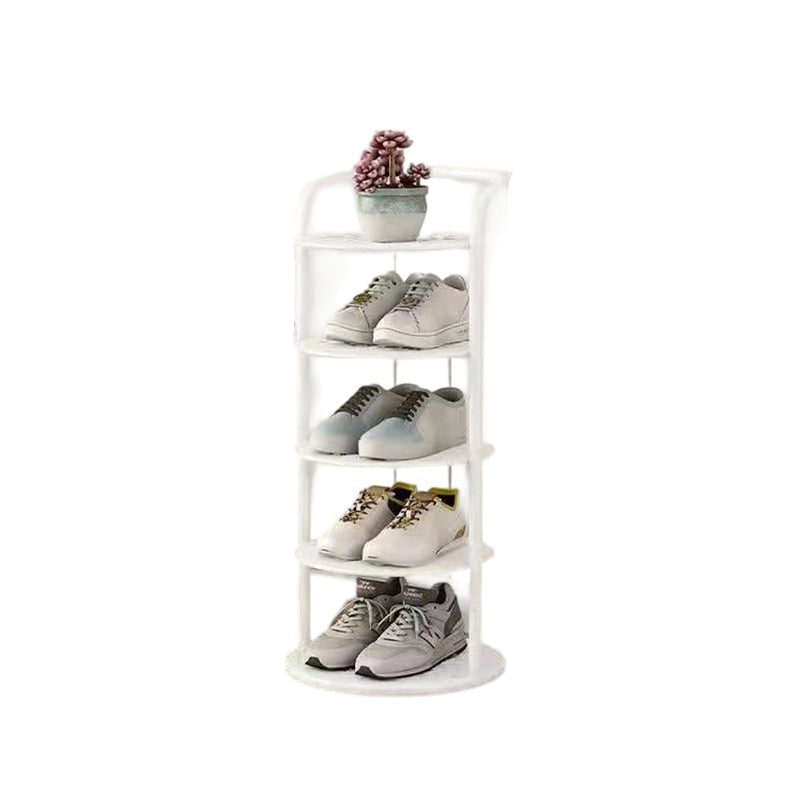 Vertical Shoe Rack Organizer with Metal Frame Freestanding Tower Storage