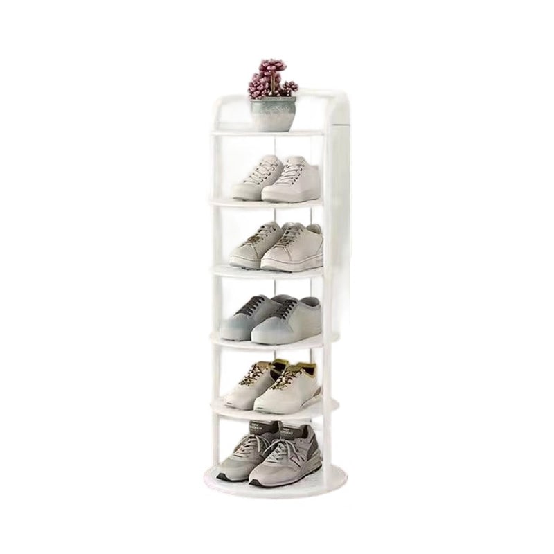 Vertical Shoe Rack Organizer with Metal Frame Freestanding Tower Storage