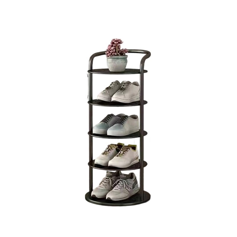 Vertical Shoe Rack Organizer with Metal Frame Freestanding Tower Storage