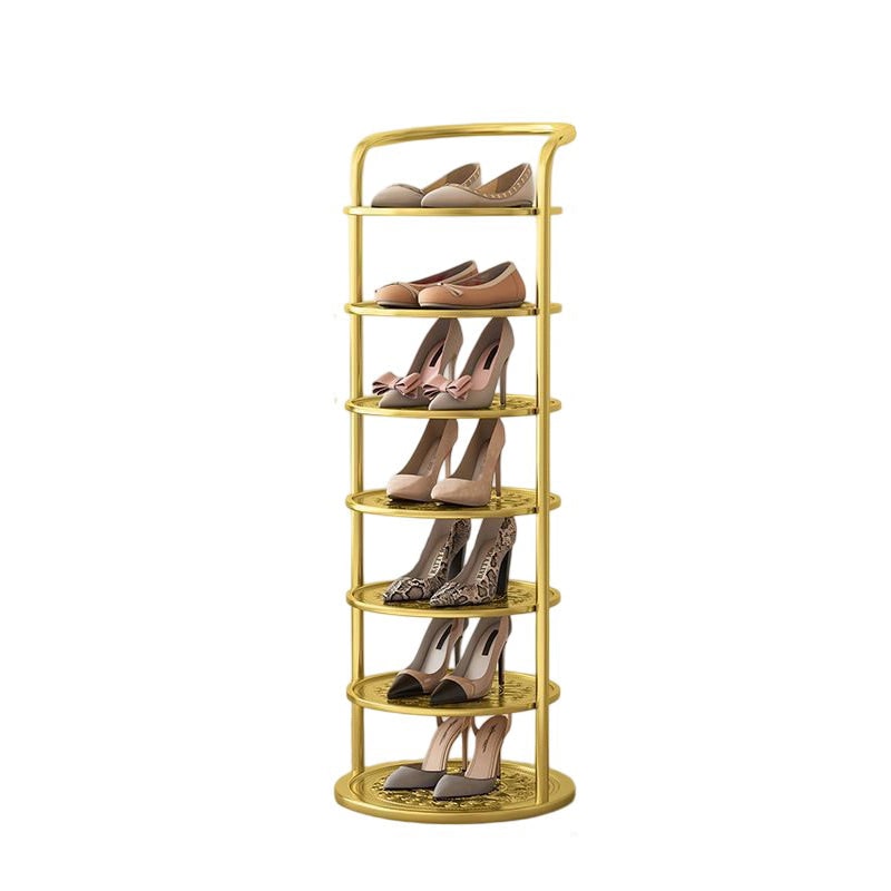Vertical Shoe Rack Organizer with Metal Frame Freestanding Tower Storage