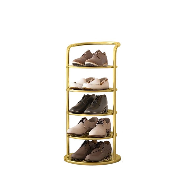 Vertical Shoe Rack Organizer with Metal Frame Freestanding Tower Storage