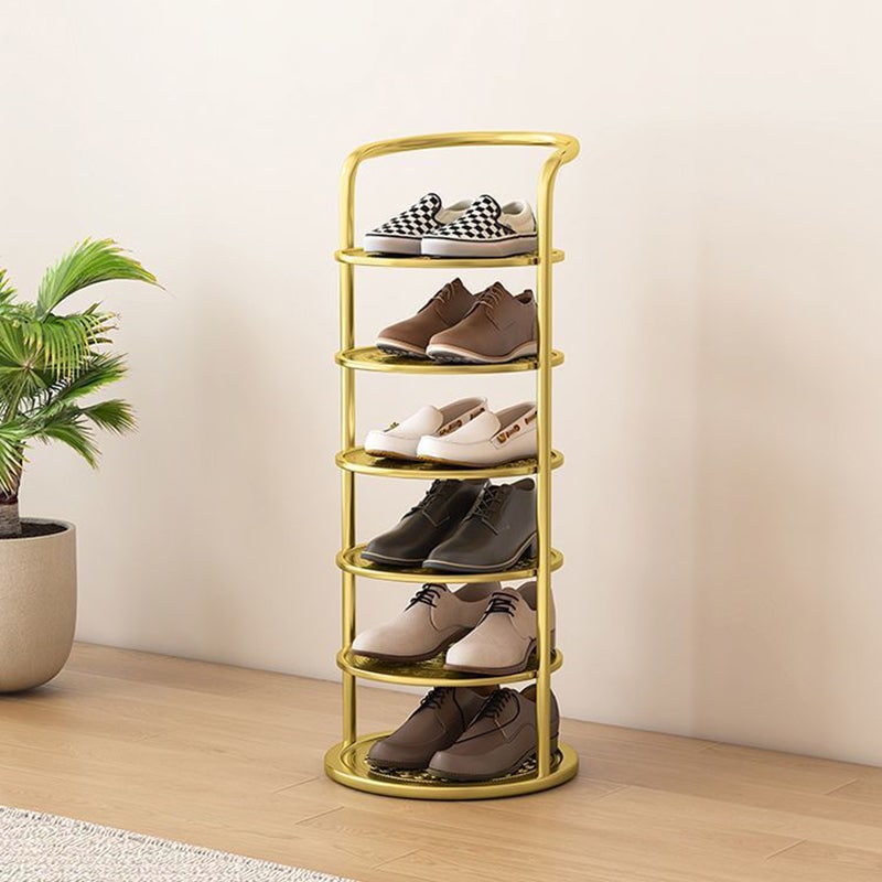 Vertical Shoe Rack Organizer with Metal Frame Freestanding Tower Storage