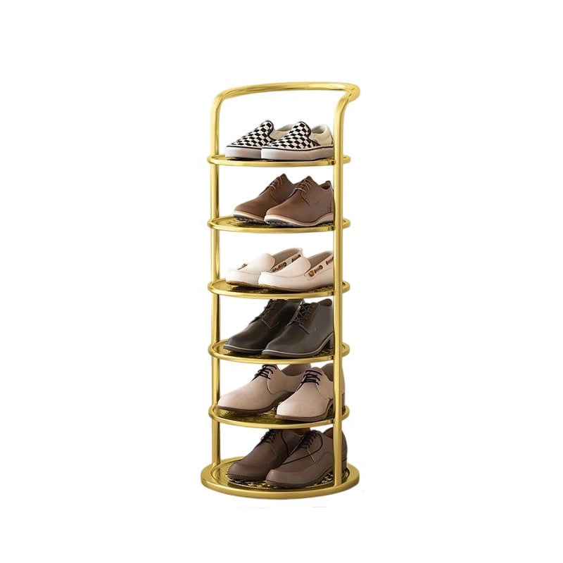 Vertical Shoe Rack Organizer with Metal Frame Freestanding Tower Storage