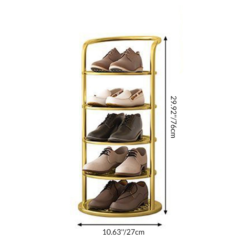 Vertical Shoe Rack Organizer with Metal Frame Freestanding Tower Storage