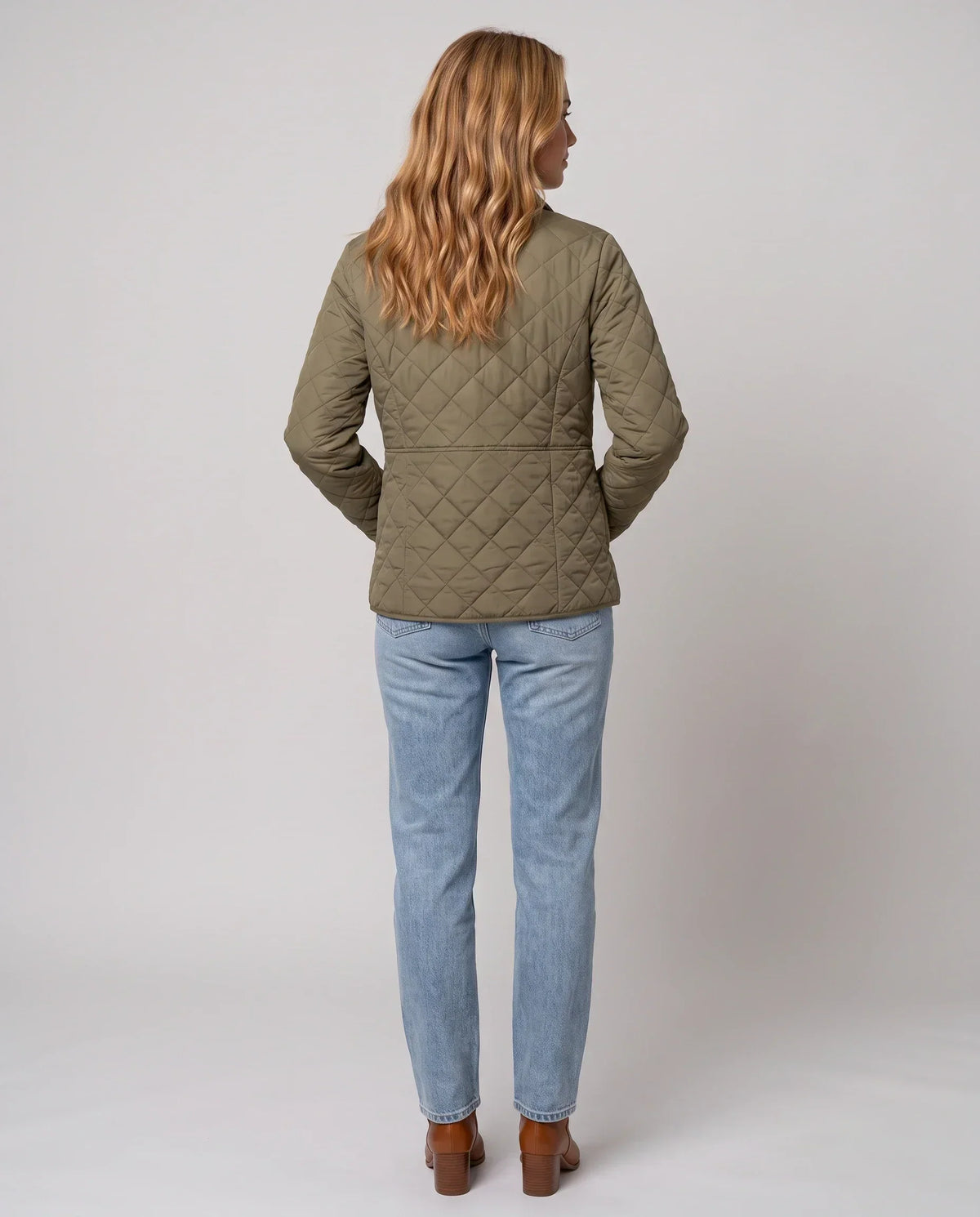 Quilted Jacket with Shirt Collar