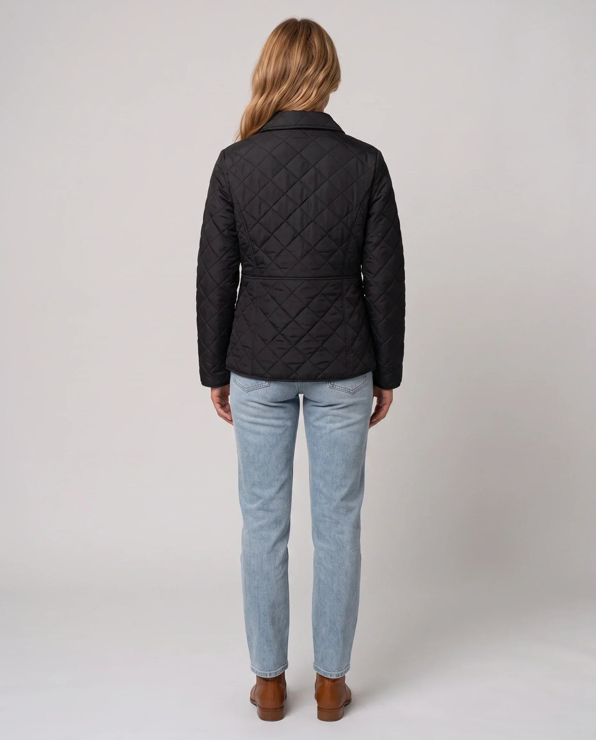 Quilted Jacket with Shirt Collar