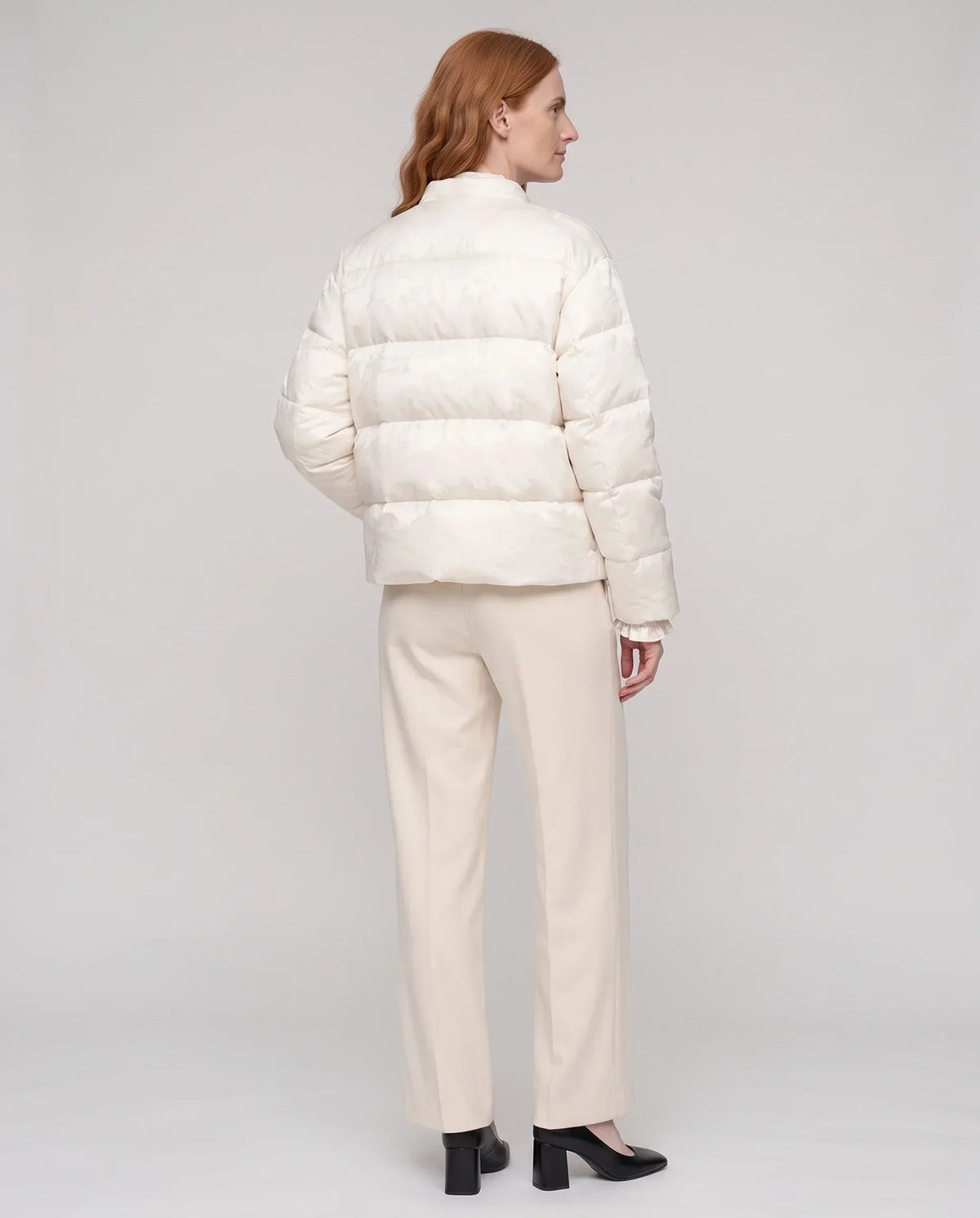 Quilted Jacquard Jacket with Frog Fastenings