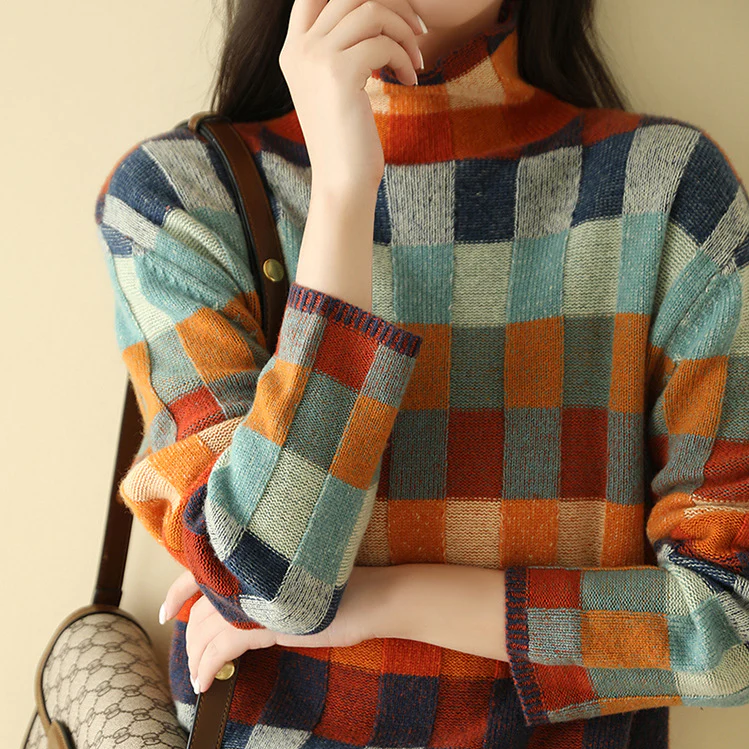 Cecelia | Colorblock Turtleneck Sweater